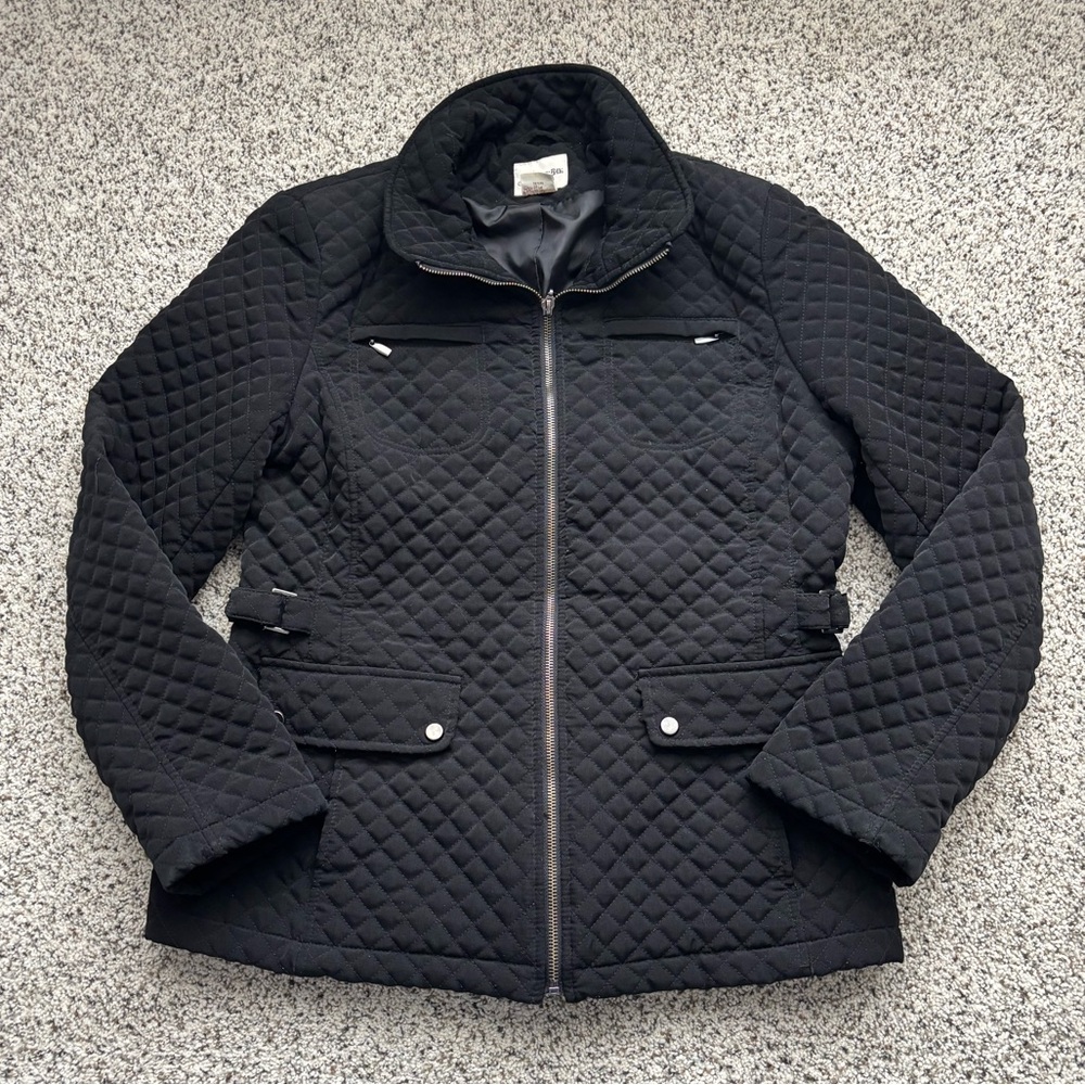 St. John's Bay Black Quilted Puffer Jacket